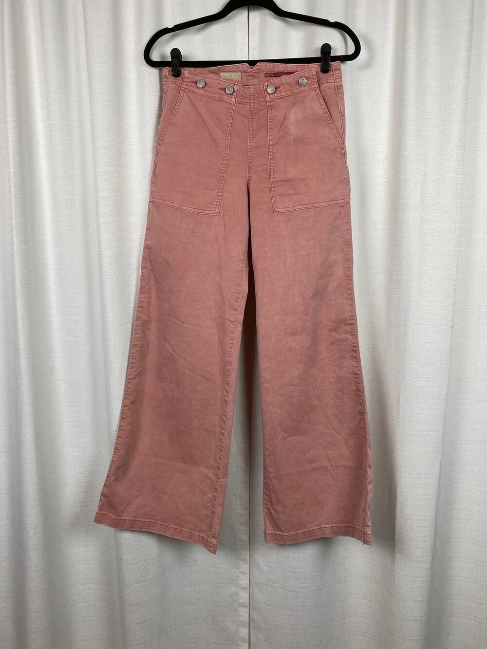 Anthropologie Pilcro Pink Wash Wide Leg Pants Sz.27